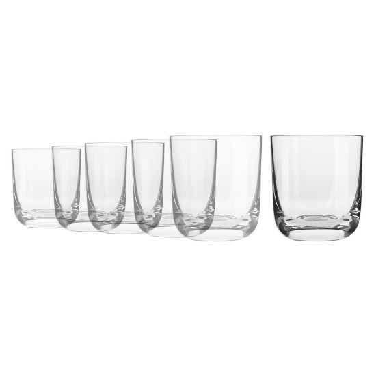 Set of 6 whiskey glasses, "Glamor", 300 ml - Krosno