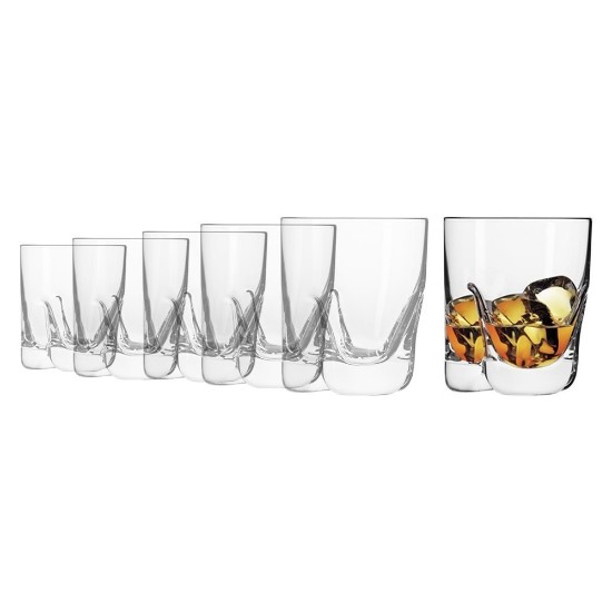 Set of 6 whiskey glasses, made of glass, 250 ml - Krosno