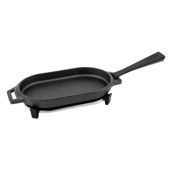 Padella in ghisa, ovale, con manico rimovibile, 31 x 16 cm, 'Sizzler' - Ooni