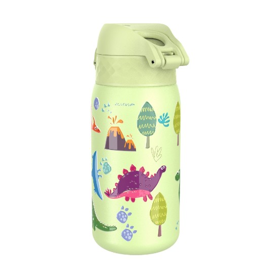 Botella de agua para niños, acero inoxidable, 400 ml, Dinosaurs - Ion8