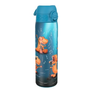 Flixkun tal-ilma tat-tfal SLIM, azzar li ma jissaddadx, 600 ml, Dino Band - Ion8