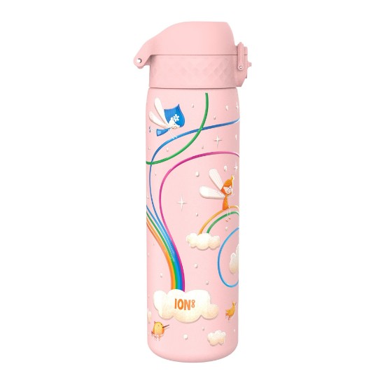 "SLIM" çocuk su şişesi, paslanmaz çelik, 600 ml, Fairies - Ion8