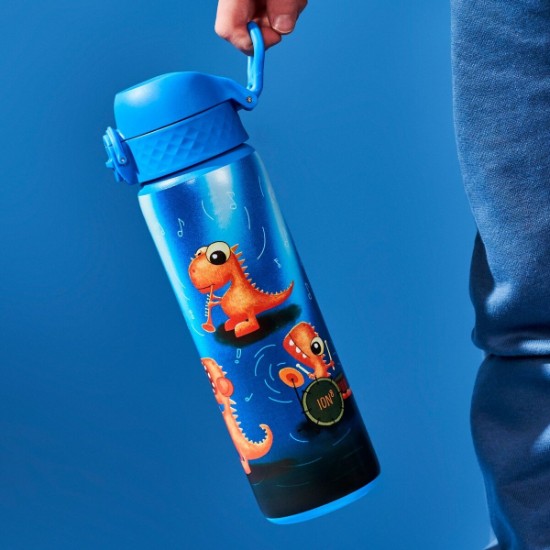 SLIM detská fľaša na vodu, nehrdzavejúca oceľ, 600 ml, Dino Band - Ion8