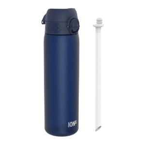 "SLIM" su şişesi, pipet dahil, geri siklon, 500 ml Navy - Ion8