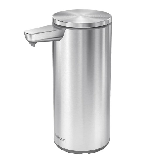 Dispenser for flytende såpe med sensor, 266 ml, rustfritt stål, Brushed - simplehuman