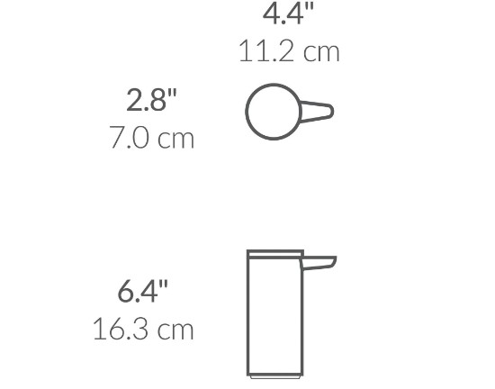 Nestesaippuan annostelija anturilla, 266 ml, ruostumaton teräs, Brushed - simplehuman