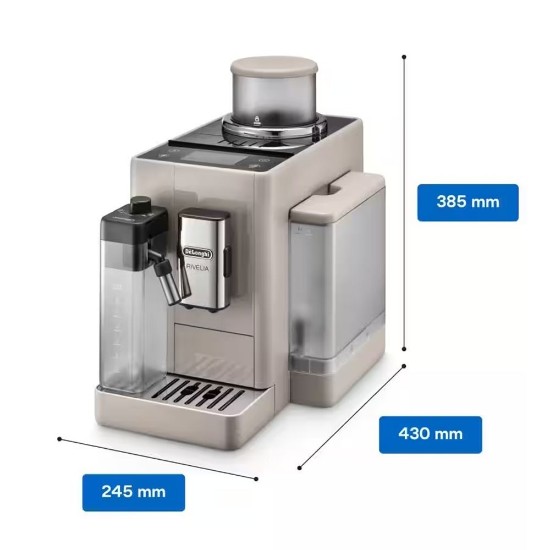 Machine à expresso automatique 1450W, « Rivelia », Sand Beige - DeLonghi