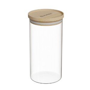 Coimeádán, gloine borosilicate, Ø7cm, 350 ml, le clúdach bambú - Zokura