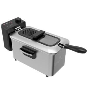 Deep fryer with oil filter, 3 L, 2000 W, Silvery - Zokura