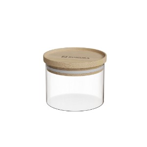 Container, borosilicate glass, 300 ml, with bamboo lid - Zokura