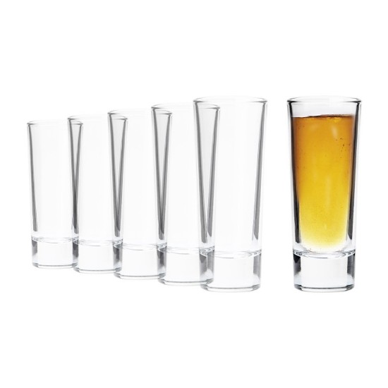 Juego de 6 vasos de chupito de 60 ml, de cristal, "Indro" - Borgonovo