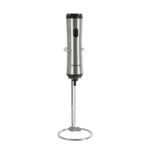 Rechargeable milk frother, with metal stand - Zokura