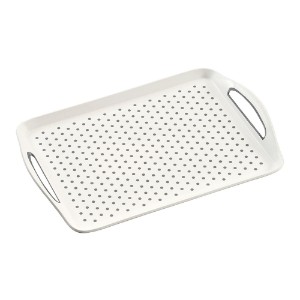 Serving tray, plastic, 45.5 x 32 cm, white - Kesper