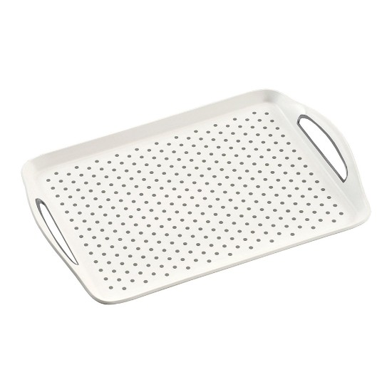 Plateau de service, plastique, 45,5 x 32 cm, blanc - Kesper