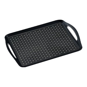 Serving tray, plastic, 45.5 x 32 cm, black - Kesper