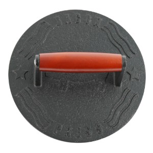 Prasa do grilla okrągłego, żeliwna, 18 cm - Zokura