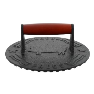 Round grill press, cast iron, 18 cm - Zokura