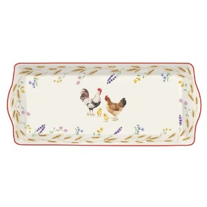 Serving tray, porcelain, 35 x 15 cm, "Country Life" - Nuova R2S