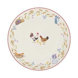 Plato, porcelana, 27 cm, "Country Life" - Nuova R2S