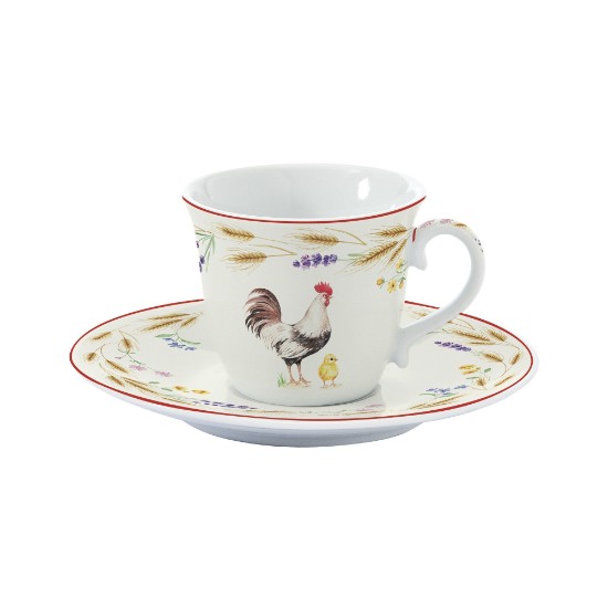 Set van 2 koffiekopjes met schotels, porselein, 80 ml, "Country Life" - Nuova R2S