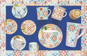 Porcelain mug, 350 ml, with lid and infuser, "Siracusa" - Easy Life