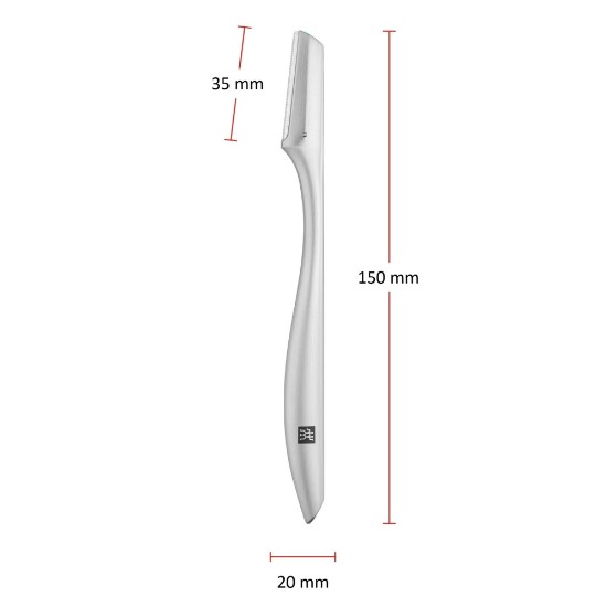 Rakhyvel för hårborttagning för ansiktet, 15 cm, matt rostfritt stål - Zwilling PREMIUM