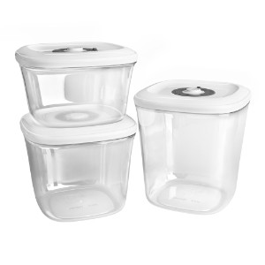 Set of 3 vacuum containers, plastic - Zokura