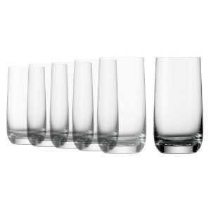 Set med 6 vattenglas, tillverkade av glas, 315 ml, "Weinland" - Stolzle