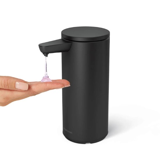 Dispensador de jabón líquido con sensor, 266 ml, acero inoxidable, negro - simplehuman