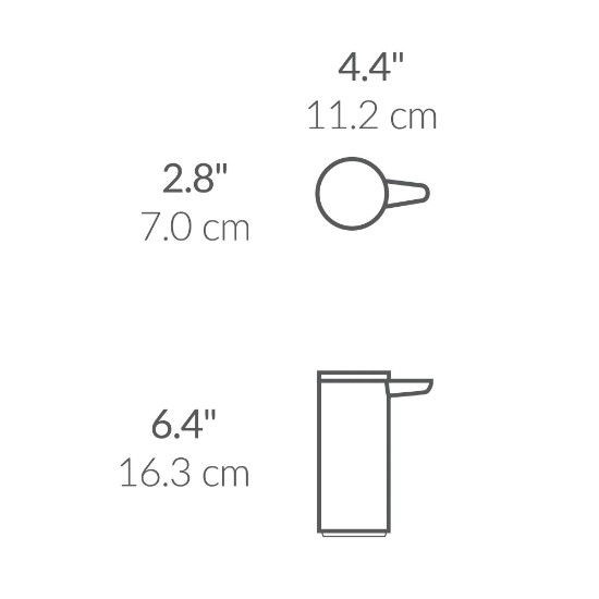 Dozator cu senzor, sapun lichid, 266 ml, inox, Negru - simplehuman