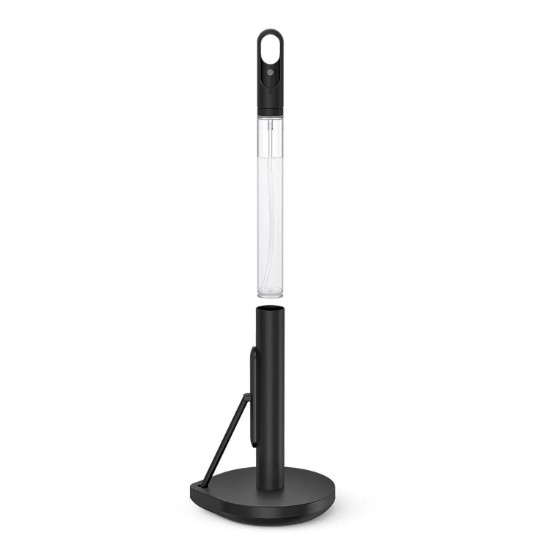 Pappershandduksrullhållare med spraypump, 38,1 cm, Svart - simplehuman