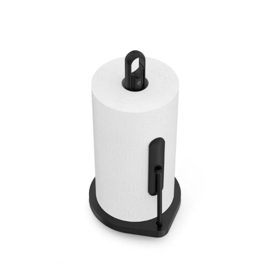 Pappershandduksrullhållare med spraypump, 38,1 cm, Svart - simplehuman