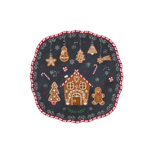 Pláta milseog, poirceallán, 20 cm, "GINGERBREAD" - Nuova R2S