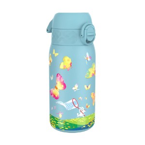 Botella de agua para niños, acero inoxidable, 320 ml, Butterflies - Ion8