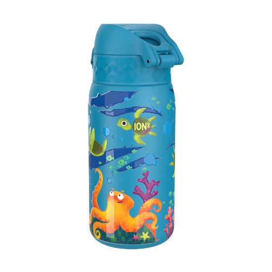 Otroška steklenica za vodo, nerjaveče jeklo, 400 ml, Sea Turtle - Ion8