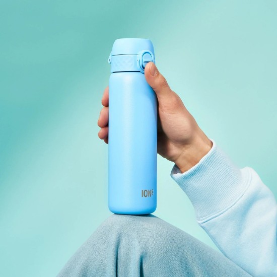 SLIM water bottle, stainless steel, 600ml, Alaskan Blue - Ion8