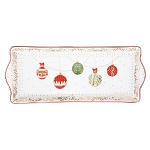 Serving tray, porcelain, 35x15cm, "Christmas Eve" - ​​Nuova R2S