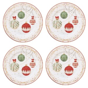 4-daļīgs deserta šķīvju komplekts, porcelāns, 19cm, "Christmas Eve" - ​​Nuova R2S