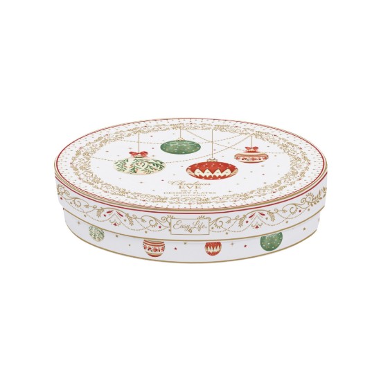 Service à dessert 4 pièces, porcelaine, 19cm, "Christmas Eve" - ​​Easy Life