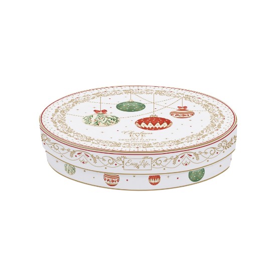 4-piece dessert plate set, porcelain, 19cm, "Christmas Eve" - ​​Nuova R2S