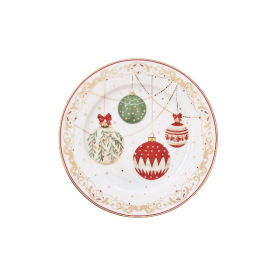 4-piece dessert plate set, porcelain, 19cm, "Christmas Eve" - ​​Nuova R2S