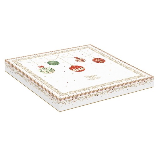 Platter císte agus tacar freastalaí, poirceallán, 32cm, "Christmas Eve" - ​​Nuova R2S