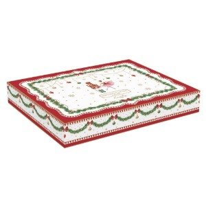 Noel ağacı şeklindeki servis tabağı, porselen, 28,5 x 21,5 cm, "Magie de Noel" - Nuova R2S