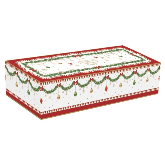 3 daļu uzkodu bļodu komplekts, ar bambusa paplāti, "Magie de Noel" - Easy Life