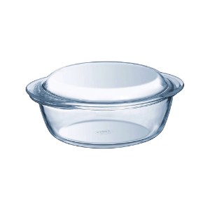 Rundt fad, lavet af varmebestandigt glas, 2,2 L + 0,8 L, "4 i 1" - Pyrex