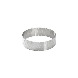 Perforated tart ring, 12.5 cm, stainless steel - de Buyer