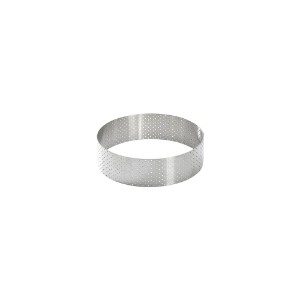 Perforated tart ring, 6.5 cm, stainless steel - de Buyer