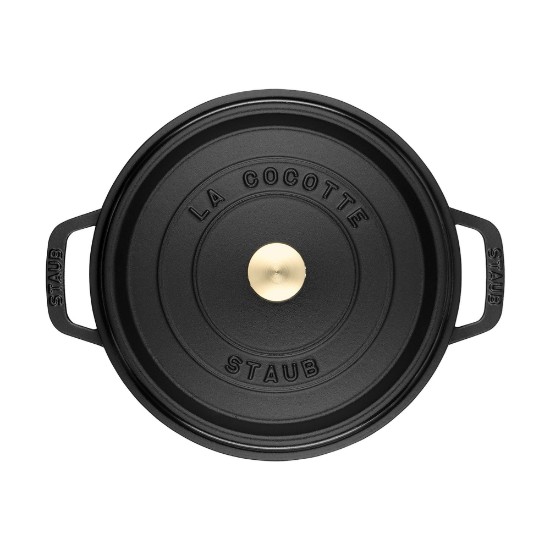 Shallow Cocotte, cast iron, 28cm/5.7L, Black - Staub