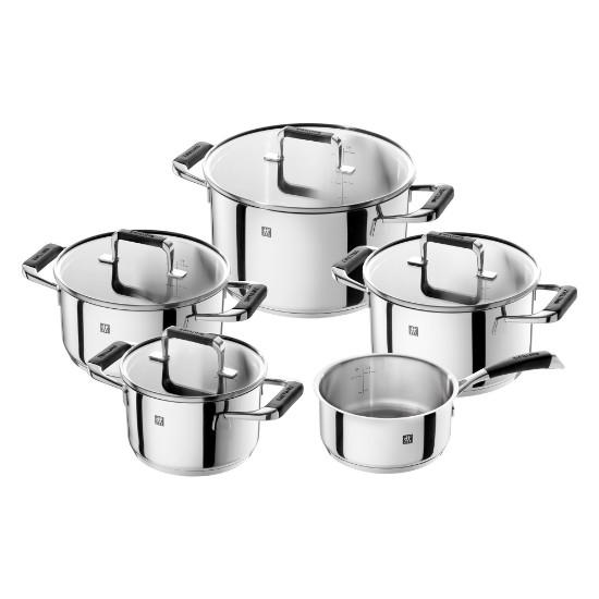 9-piece cookware set, stainless steel, "Poletto" - Zwilling