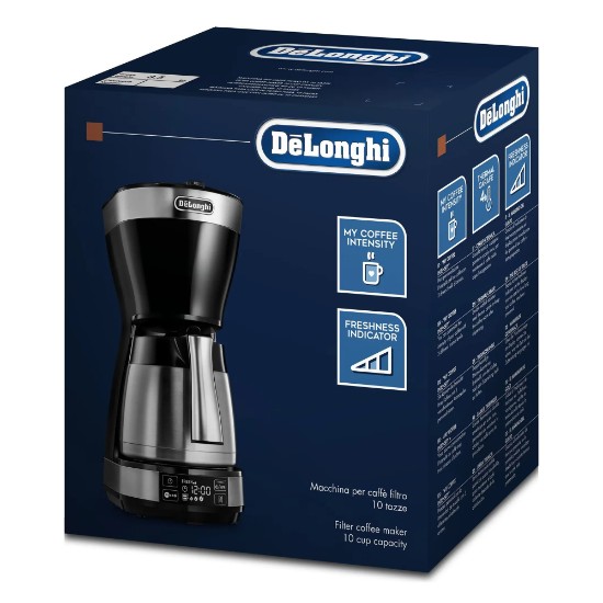 Kávovar ICM16731, 1200 W, Silver Black - DeLonghi